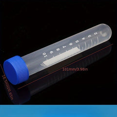 100pcs 10ml 15ml Graduation Centrifuge Test Tube Vial Plastic Container
