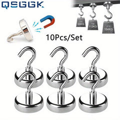 10pcs Strong Magnetic Hooks for Home Kitchen Bar Storage