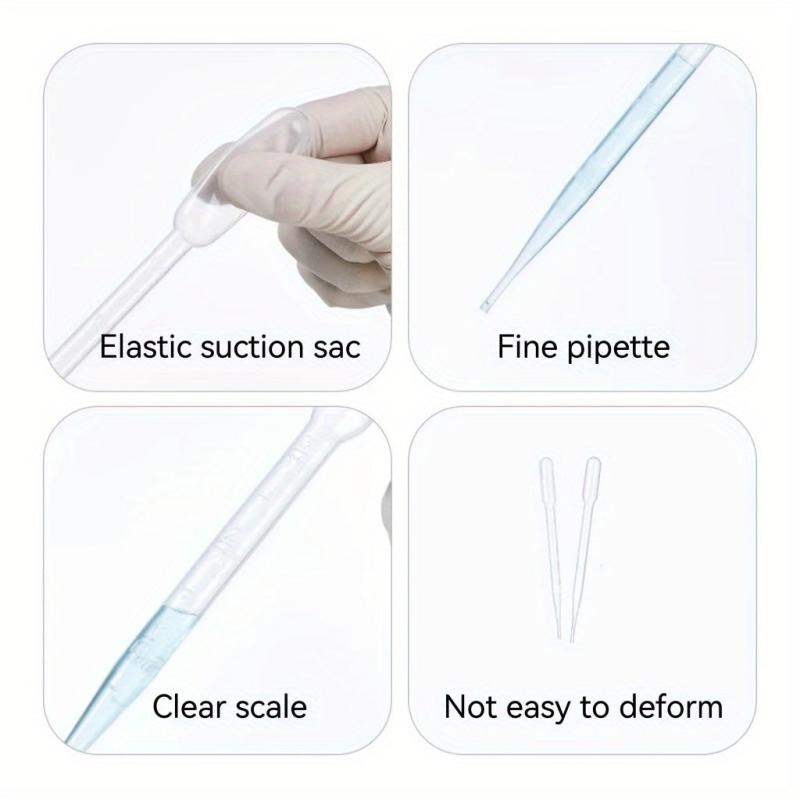 100pcs 2ml Disposable Transfer Pipettes - Science Lab DIY Art