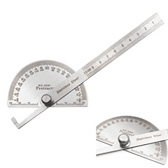 Stainless Steel Angle Protractor 0-180u00b0 10.01cm Woodworking Tool