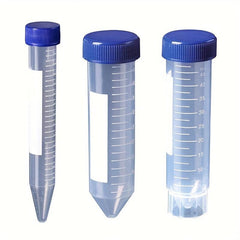 Disposable Centrifuge Tubes w/ Caps, Conical Bottom, 15mL, Pack of 50