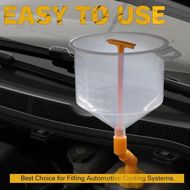 19pcs No Spill Coolant Funnel Kit & Round Kitchen Funnel