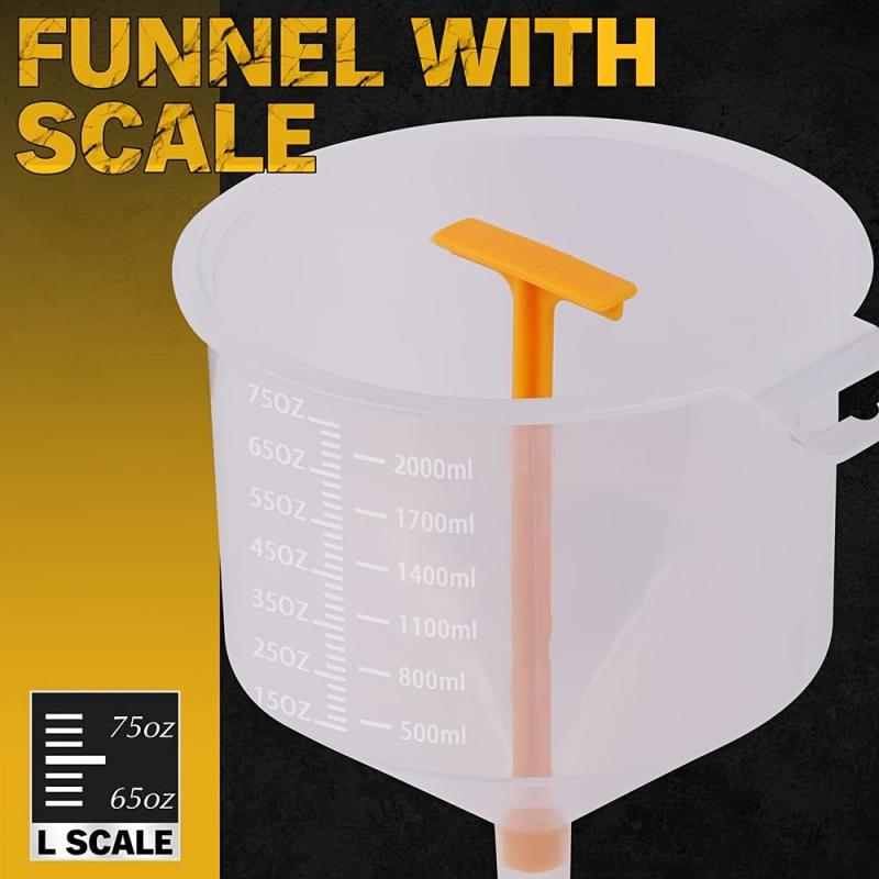 19pcs No Spill Coolant Funnel Kit & Round Kitchen Funnel