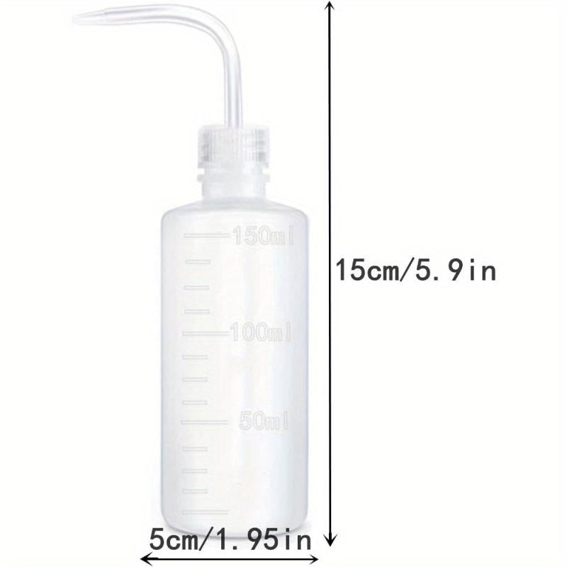 3pcs Plastic Wash Bottle 5oz 150ml, Safety Squeeze Bottle with Measurement