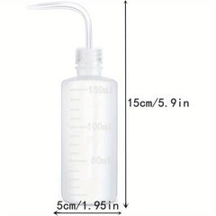3pcs Plastic Wash Bottle 5oz 150ml, Safety Squeeze Bottle with Measurement