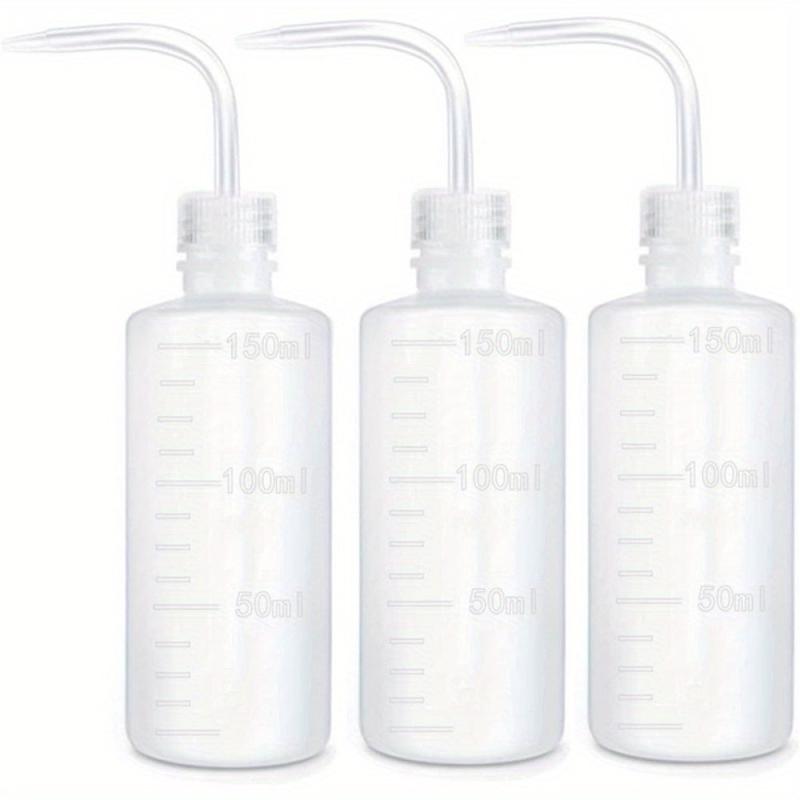 3pcs Plastic Wash Bottle 5oz 150ml, Safety Squeeze Bottle with Measurement