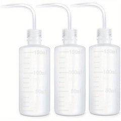 3pcs Plastic Wash Bottle 5oz 150ml, Safety Squeeze Bottle with Measurement