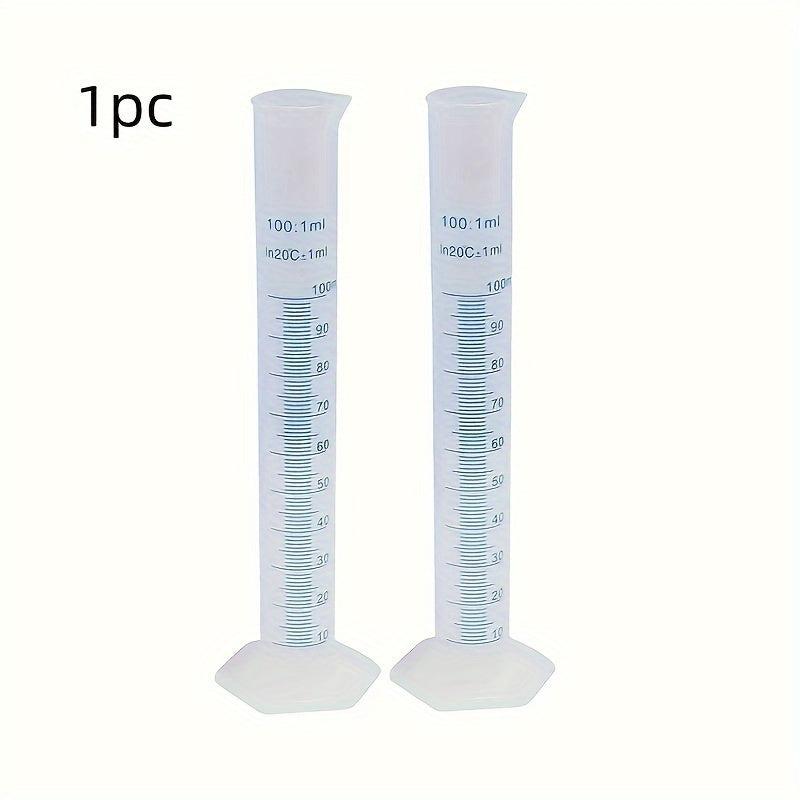 Clear Double-Sided Lab Graduated Cylinder Set with Brush Dropper