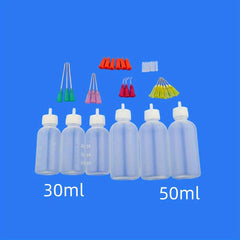 6pcs Syringe Bottles 30ml 50ml Dispensing Set