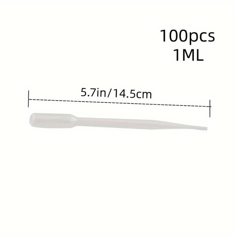 100pcs Disposable Plastic Droppers Individually Wrapped