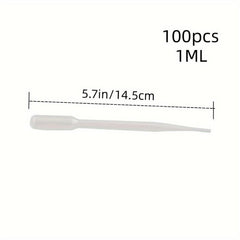 100pcs Disposable Plastic Droppers Individually Wrapped
