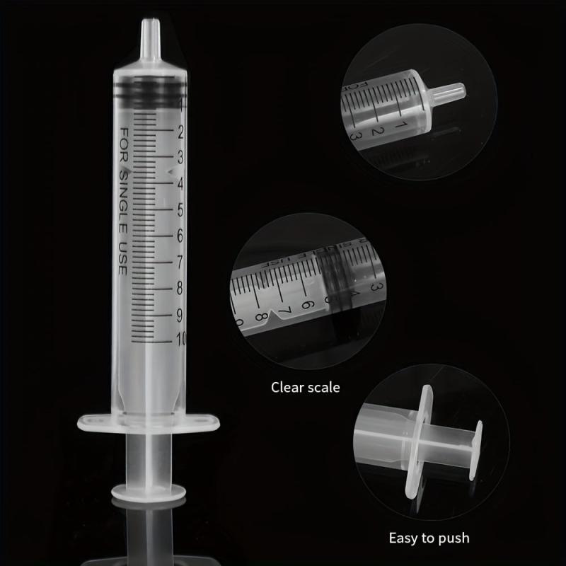 10pcs 10ML Plastic Syringes Lab Measurement Refilling Pet Feeding