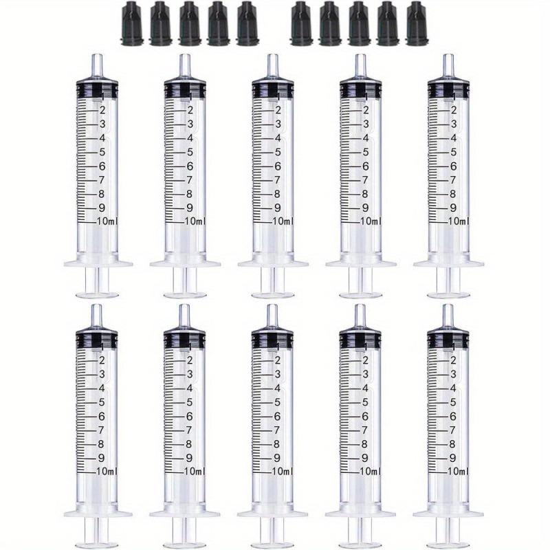 10pcs 10ML Plastic Syringes Lab Measurement Refilling Pet Feeding