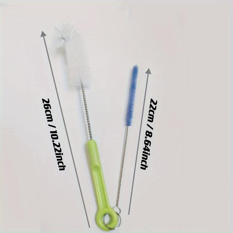 2pcs Bottle Straw Brush 360 Cleaner for Glass Cup Pacifier Kitchen Accessories