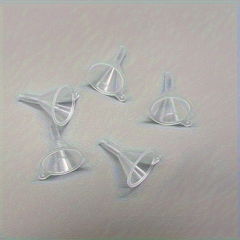 15pcs Clear Plastic Mini Funnel for Laboratory Bottle