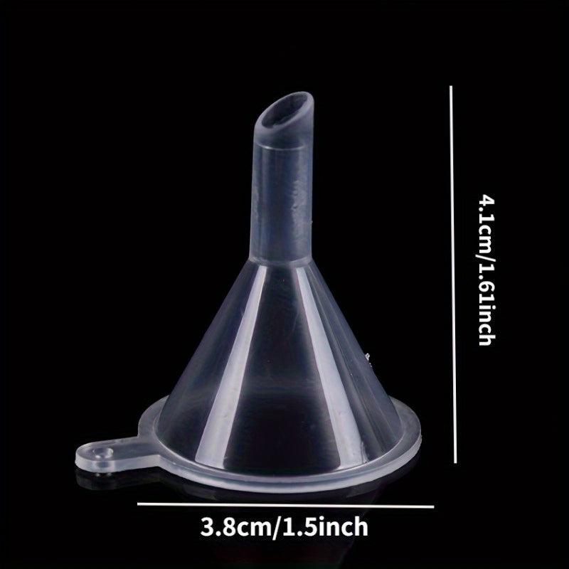 15pcs Clear Plastic Mini Funnel for Laboratory Bottle