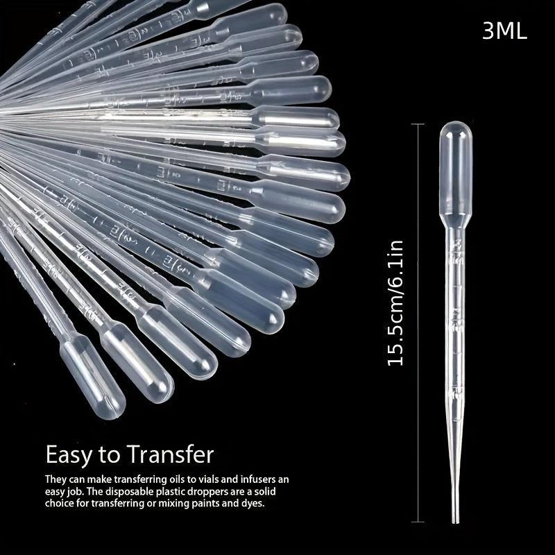 50pcs Plastic Transfer Pipettes Essential Beauty Tools