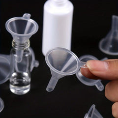 4pcs Clear Plastic Mini Funnel for Lab Bottles Essential Oils Perfumes Spices