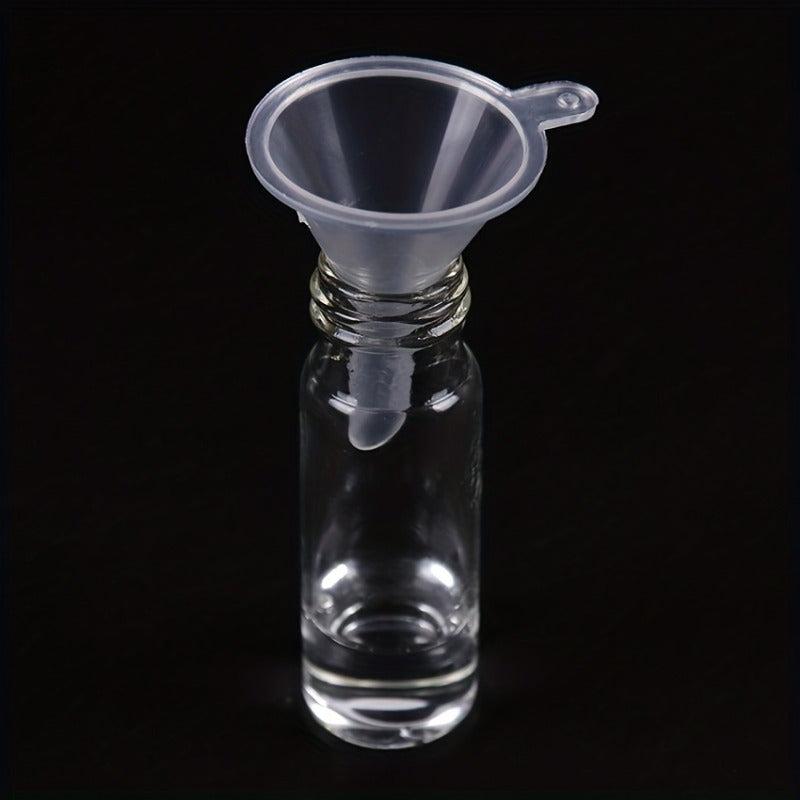 4pcs Clear Plastic Mini Funnel for Lab Bottles Essential Oils Perfumes Spices