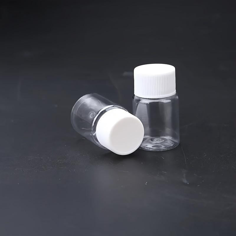 6pcs Portable Clear Plastic Bottles Small Vial Liquid Solid Vial Packing Bottle