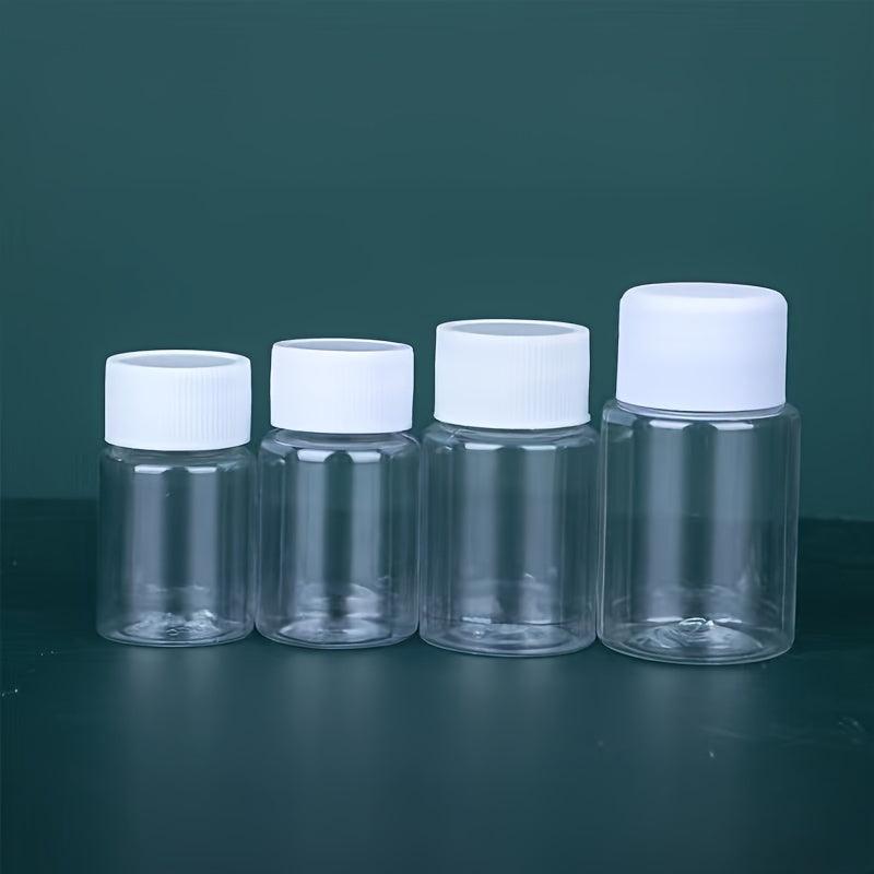6pcs Portable Clear Plastic Bottles Small Vial Liquid Solid Vial Packing Bottle