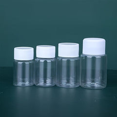 6pcs Portable Clear Plastic Bottles Small Vial Liquid Solid Vial Packing Bottle