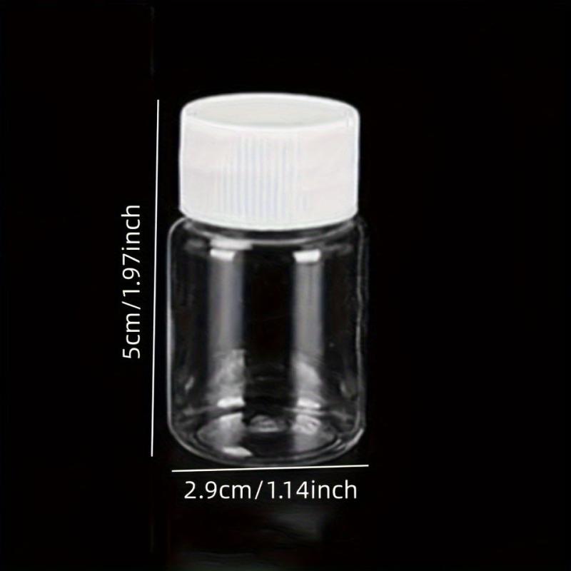 6pcs Portable Clear Plastic Bottles Small Vial Liquid Solid Vial Packing Bottle