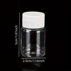 6pcs Portable Clear Plastic Bottles Small Vial Liquid Solid Vial Packing Bottle