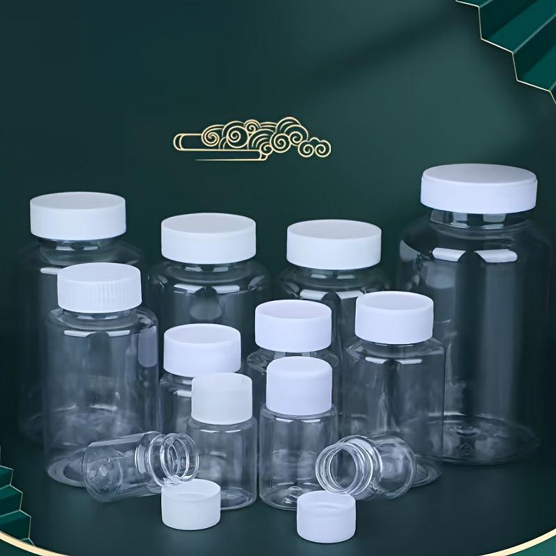 6pcs Portable Clear Plastic Bottles Small Vial Liquid Solid Vial Packing Bottle