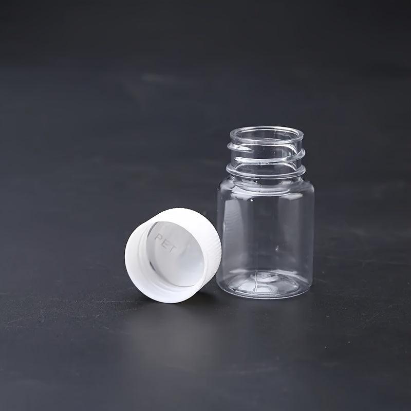 6pcs Portable Clear Plastic Bottles Small Vial Liquid Solid Vial Packing Bottle