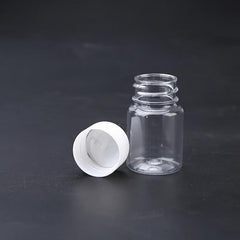6pcs Portable Clear Plastic Bottles Small Vial Liquid Solid Vial Packing Bottle