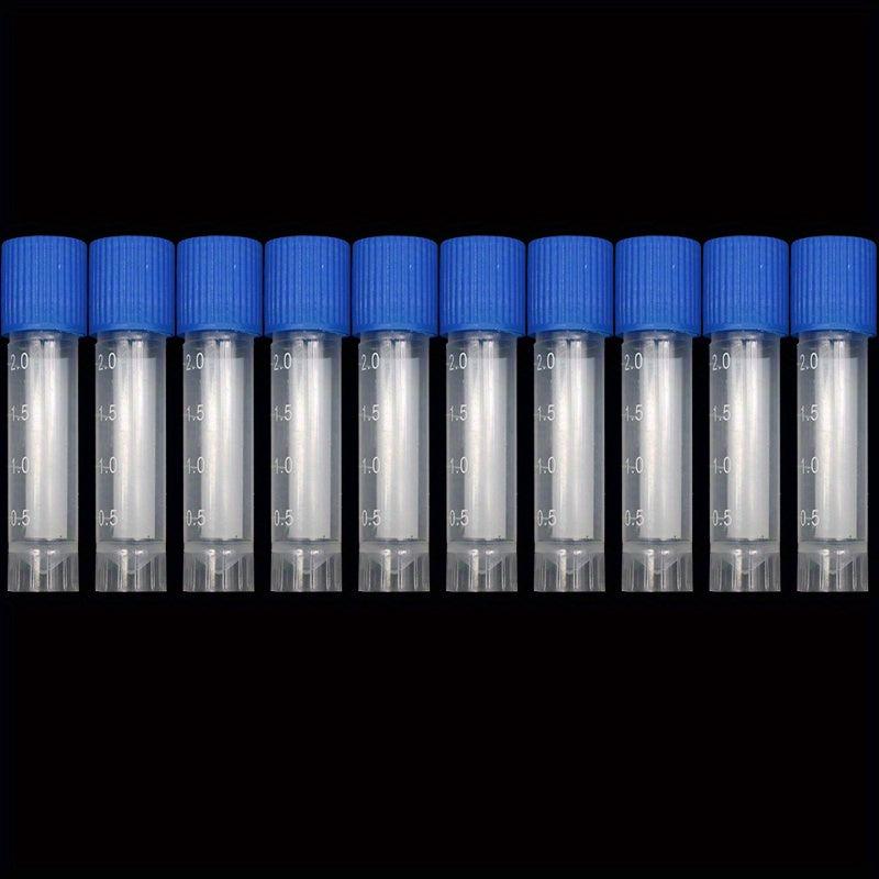 10pcs Chemical Plastic Test Tube Vial Sealing Cap Container 2ml