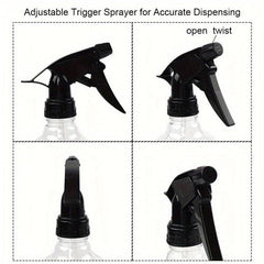 7pcs 8oz Empty Plastic Spray Bottles with Adjustable Nozzle, Funnel, and Labels