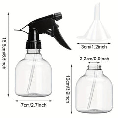 7pcs 8oz Empty Plastic Spray Bottles with Adjustable Nozzle, Funnel, and Labels
