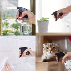 7pcs 8oz Empty Plastic Spray Bottles with Adjustable Nozzle, Funnel, and Labels