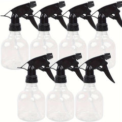 7pcs 8oz Empty Plastic Spray Bottles with Adjustable Nozzle, Funnel, and Labels