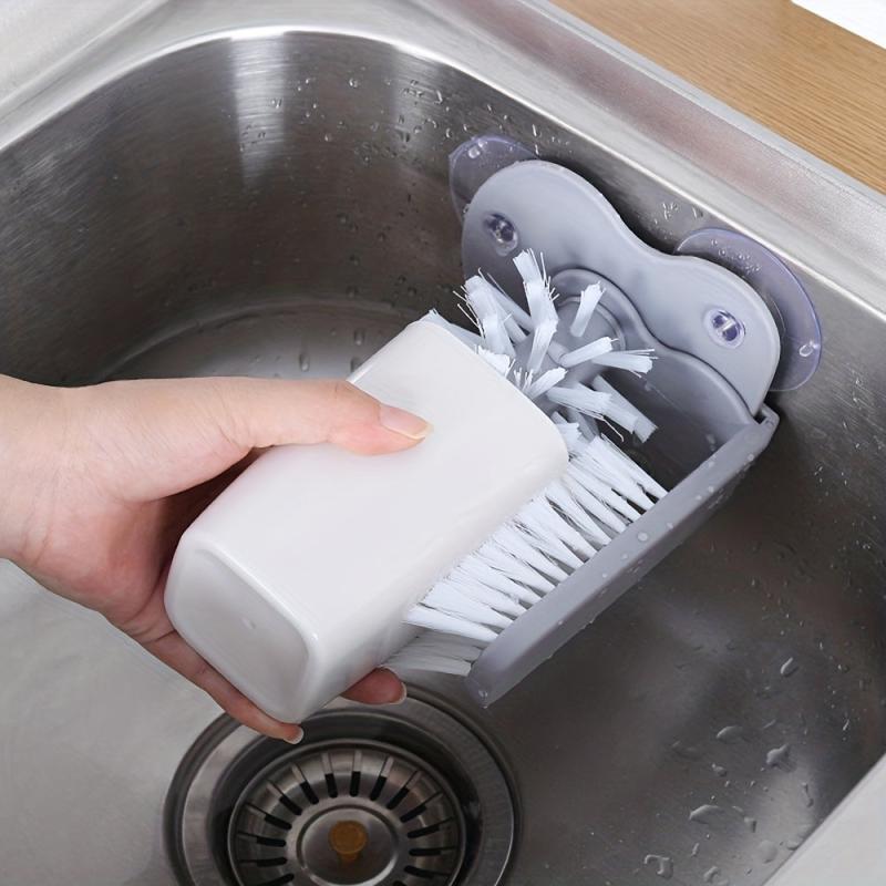Suction Cup Glass Bottle Cleaning Brush - Kitchen Rotate Wash Cup Brush