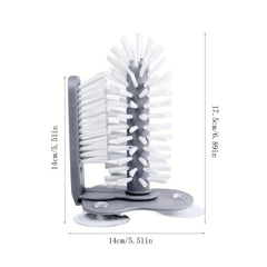Suction Cup Glass Bottle Cleaning Brush - Kitchen Rotate Wash Cup Brush