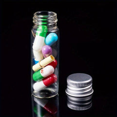 10pcs 12ml Clear Glass Bottles with Aluminum Screw Top