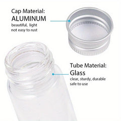 10pcs 12ml Clear Glass Bottles with Aluminum Screw Top