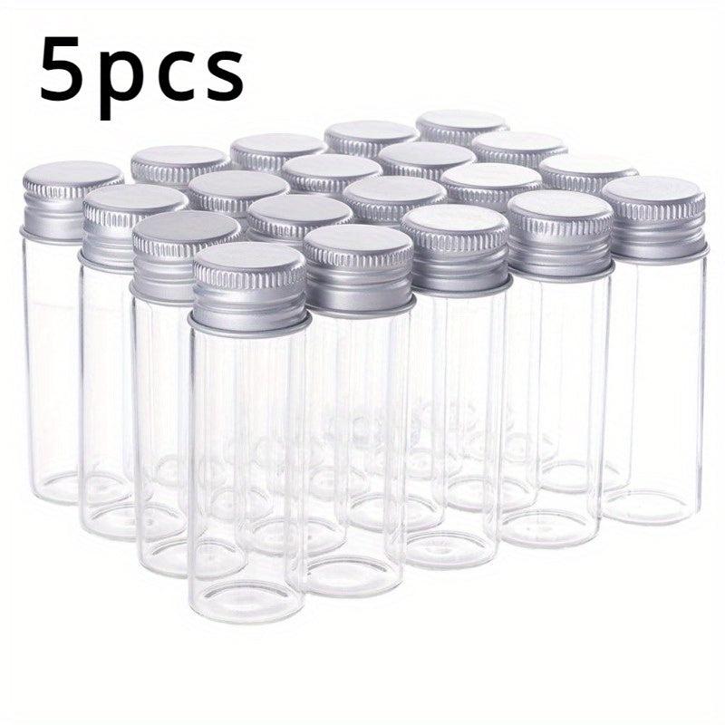 10pcs 12ml Clear Glass Bottles with Aluminum Screw Top