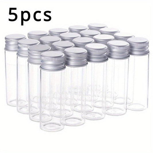 10pcs 12ml Clear Glass Bottles with Aluminum Screw Top