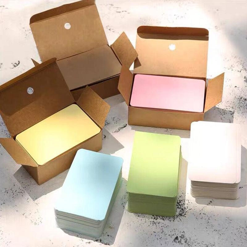 100pcs Blank Card Greeting Postcard Graffiti Bookmark Note Pad