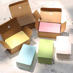 100pcs Blank Card Greeting Postcard Graffiti Bookmark Note Pad