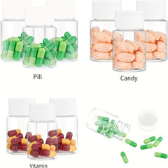 6pcs Clear Plastic Reagent Bottles 20ml 30ml Wide Mouth Sealed Liquid Storage