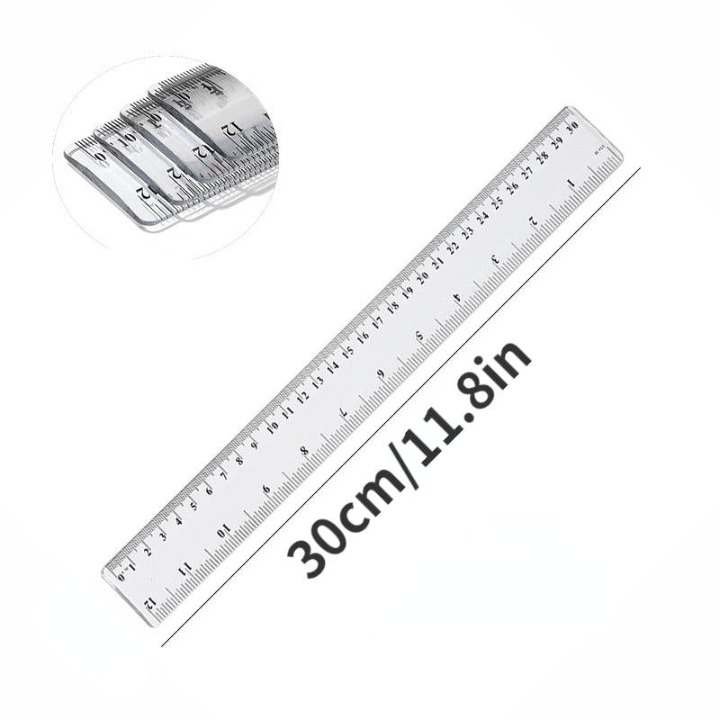 5pcs Plastic Ruler Straight Drawing Stationery Student Ruler School Office