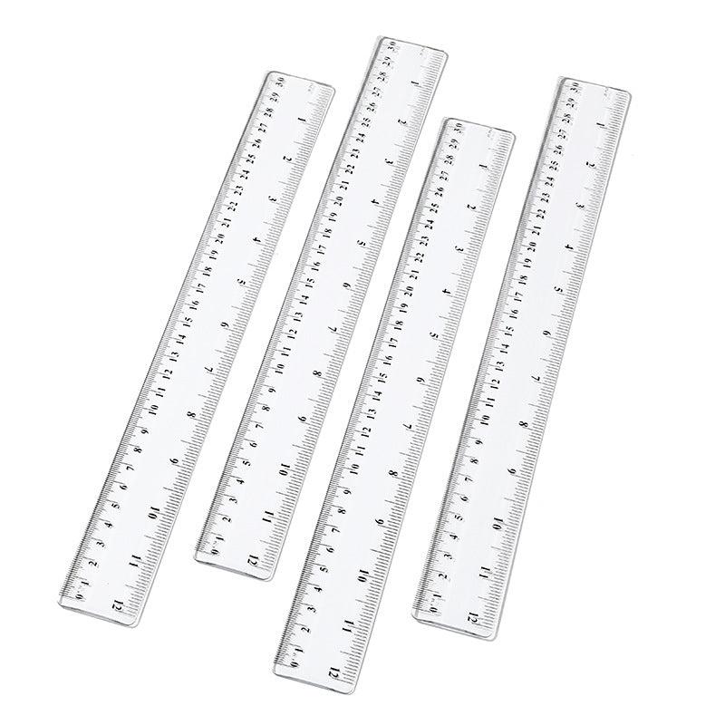 5pcs Plastic Ruler Straight Drawing Stationery Student Ruler School Office