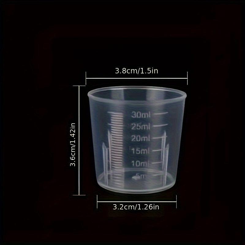 20pcs 30ml Transparent Plastic Measuring Cup Graduated Cup