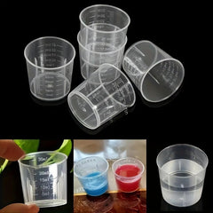 20pcs 30ml Transparent Plastic Measuring Cup Graduated Cup