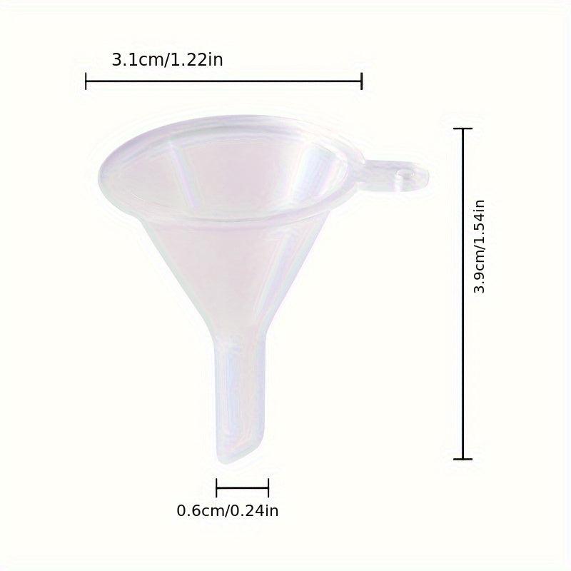 12pcs Mini Plastic Funnel Small Mouth Liquid Funnels Lab Supplies Tools